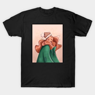 Sleeping winter girl T-Shirt